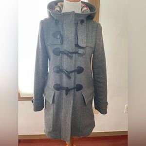 Grey Burberry Wool Coat
